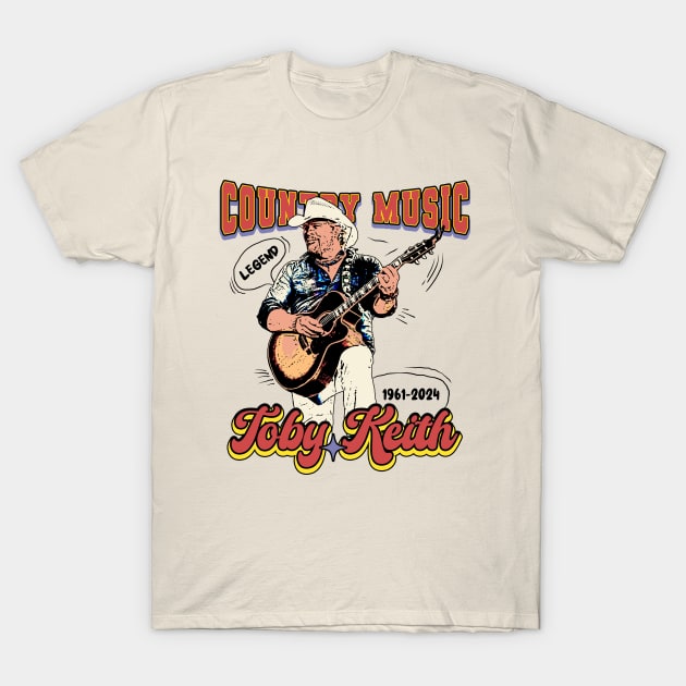 Toby Keith Country Music Retro T-Shirt by Mandegraph